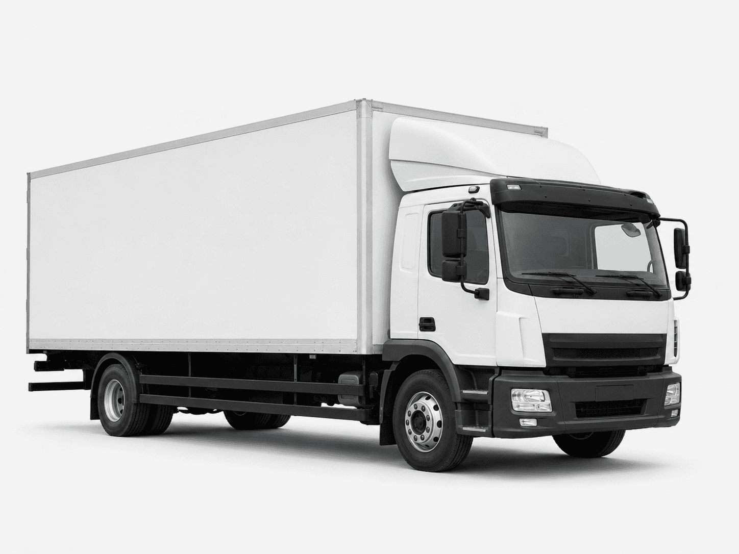 Weißer Lastkraftwagen für Führerscheinklasse C